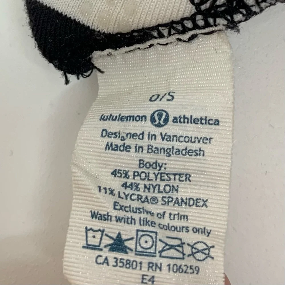 Lululemon Black & White Stripe & Lemon Yellow + Zara Boho String Headband Lot